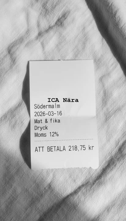 Kvitto från ICA Nära